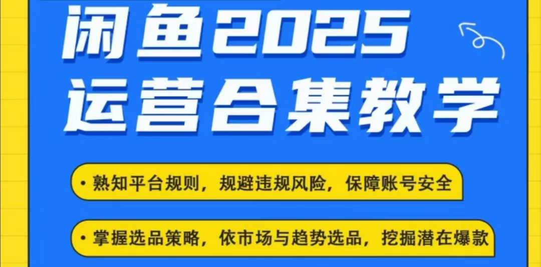 2025闲鱼电商运营全集，2025最新咸鱼玩法-陈泽网创-资源网-最新项目分享网