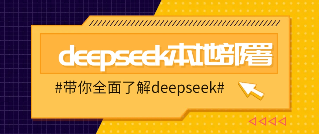 DeepSeek本地部署详细教程，轻松将deepseek部署到你的电脑上-陈泽网创-资源网-最新项目分享网