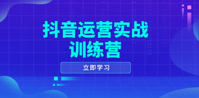 抖音运营实战训练营，0-1打造短视频爆款，涵盖拍摄剪辑、运营推广等全过程-陈泽网创-资源网-最新项目分享网