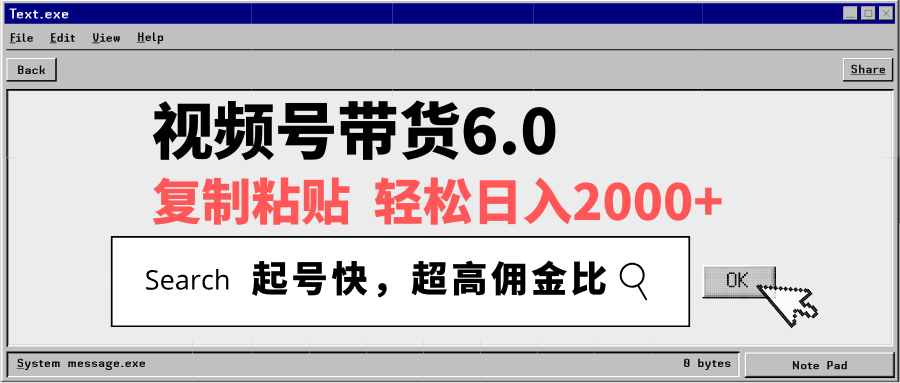 视频号带货6.0，轻松日入2000+，起号快，复制粘贴即可，超高佣金比-陈泽网创-资源网-最新项目分享网