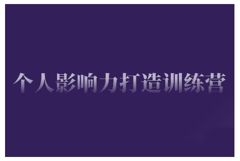 个人影响力打造训练营，掌握公域引流、私域运营、产品定位等核心技能，实现从0到1的个人IP蜕变-陈泽网创-资源网-最新项目分享网