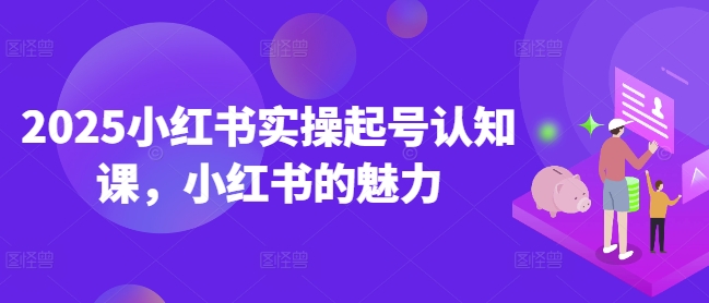 2025小红书实操起号认知课，小红书的魅力-陈泽网创-资源网-最新项目分享网