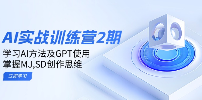 ai实战训练营2期：学习AI方法及GPT使用，掌握MJ,SD创作思维-陈泽网创-资源网-最新项目分享网