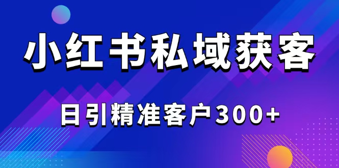 2025最新小红书平台引流获客截流自热玩法讲解，日引精准客户300+-陈泽网创-资源网-最新项目分享网