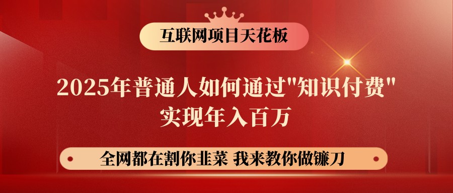 网创项目终点站-镰刀训练营超级IP合伙人，25年普通人如何通过“知识付费”年入百万-陈泽网创-资源网-最新项目分享网