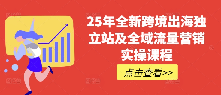 25年全新跨境出海独立站及全域流量营销实操课程，跨境电商独立站TIKTOK全域营销普货特货玩法大全-陈泽网创-资源网-最新项目分享网