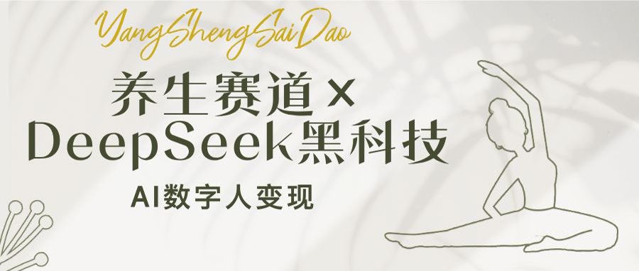 养生赛道×DeepSeek黑科技：AI数字人变现，小白也能月入过万-陈泽网创-资源网-最新项目分享网