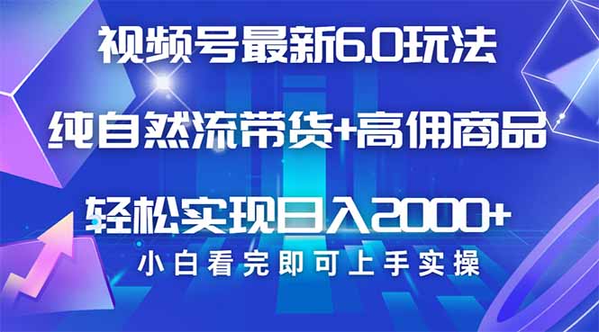 视频号带货最新6.0玩法，作品制作简单，当天起号，复制粘贴，轻松矩阵…-陈泽网创-资源网-最新项目分享网