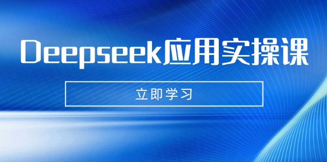 Deepseek应用实操课：AI制作数字妈妈、写真、短视频，辅导作业，PPT制作等-陈泽网创-资源网-最新项目分享网