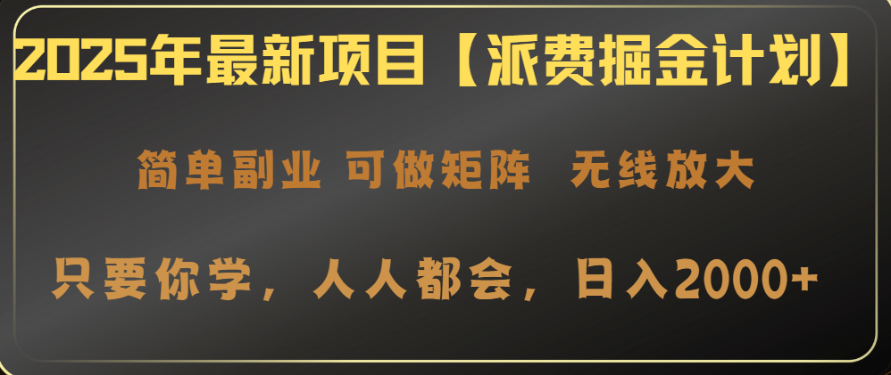 2025年最新项目【派费掘金计划】操作简单，日入2000+-陈泽网创-资源网-最新项目分享网