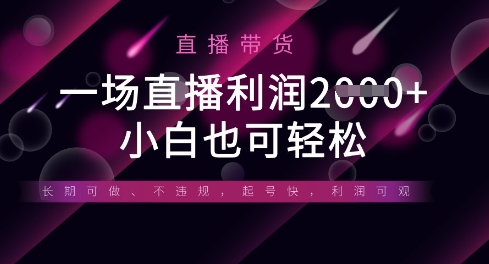 半无人直播带货，一场利润数张，适合所有平台玩法，小白也可轻松-陈泽网创-资源网-最新项目分享网
