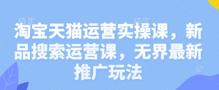淘宝天猫运营实操课，新品搜索运营课，无界最新推广玩法-陈泽网创-资源网-最新项目分享网