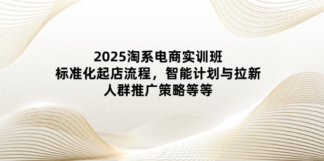 2025淘系电商实训班：标准化起店流程，智能计划与拉新，人群推广策略等等-陈泽网创-资源网-最新项目分享网