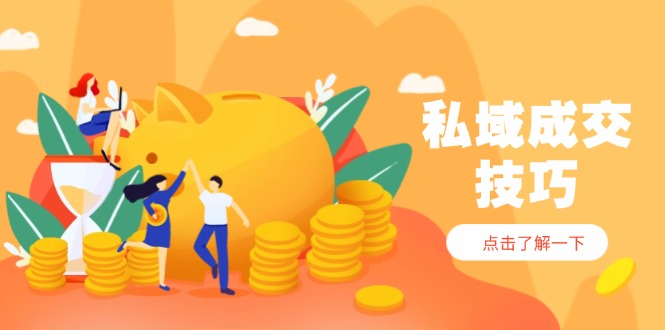 私域成交技巧，帮你从入门到精通，破解四大痛点，快速变现，轻松收钱-陈泽网创-资源网-最新项目分享网
