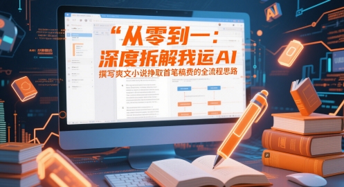 从零到一：深度拆解我运用AI撰写爽文小说挣取首笔稿费的全流程思路-陈泽网创-资源网-最新项目分享网