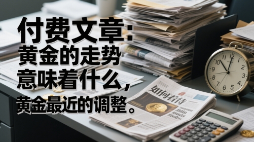 付费文章：黄金的走势意味着什么，如何看待黄金最近的调整-陈泽网创-资源网-最新项目分享网