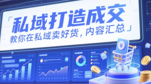 私域打造成交，教你在私域卖好货，内容汇总-陈泽网创-资源网-最新项目分享网