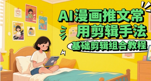 AI漫画推文常用剪辑手法，基础剪辑组合教程-陈泽网创-资源网-最新项目分享网