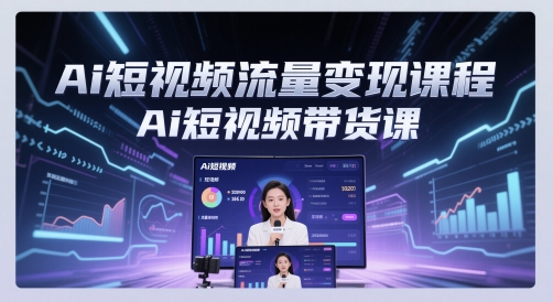 Ai短视频流量变现课程，Ai短视频带货课-陈泽网创-资源网-最新项目分享网