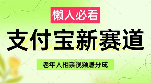 支付宝新赛道，利用老年人相亲视频，挣分成收益，轻松月入过W，操作简单-陈泽网创-资源网-最新项目分享网