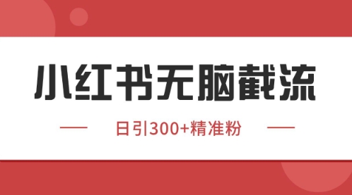 小红书只要你有同行就能获客，独家野路子获客玩法，暴力截流【揭秘】-陈泽网创-资源网-最新项目分享网