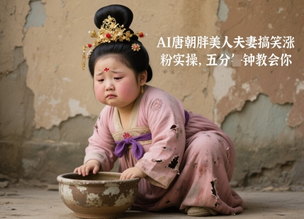 AI唐朝胖美人夫妻搞笑涨粉实操，五分钟教会你-陈泽网创-资源网-最新项目分享网