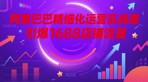 阿里巴巴精细化运营实战课，引爆1688店铺流量-陈泽网创-资源网-最新项目分享网