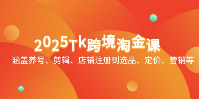 2025Tk跨境淘金课：涵盖养号、剪辑、店铺注册到选品、定价、营销等-陈泽网创-资源网-最新项目分享网