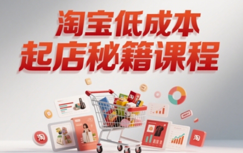 淘宝低成本起店系统课，助你快速起店，实现弯道超车-陈泽网创-资源网-最新项目分享网