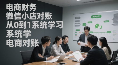 电商财务微信小店对账，从0到1系统学习电商对账-陈泽网创-资源网-最新项目分享网