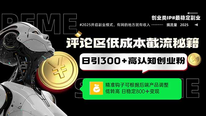评论区低成本引流秘籍，精准钩子直击用户，单账号日增300+创业粉，日稳…-陈泽网创-资源网-最新项目分享网