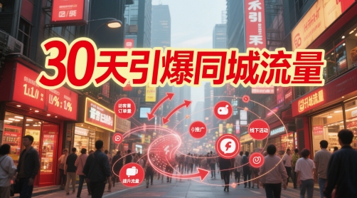 30天引爆同城流量：团购篇 认知篇 流量篇 来客篇 达人篇 老板人设IP篇 投流篇-陈泽网创-资源网-最新项目分享网