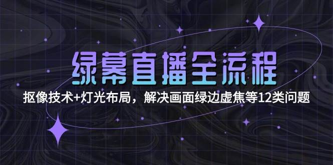 绿幕直播全流程：抠像技术+灯光布局，解决画面绿边虚焦等12类问题-陈泽网创-资源网-最新项目分享网